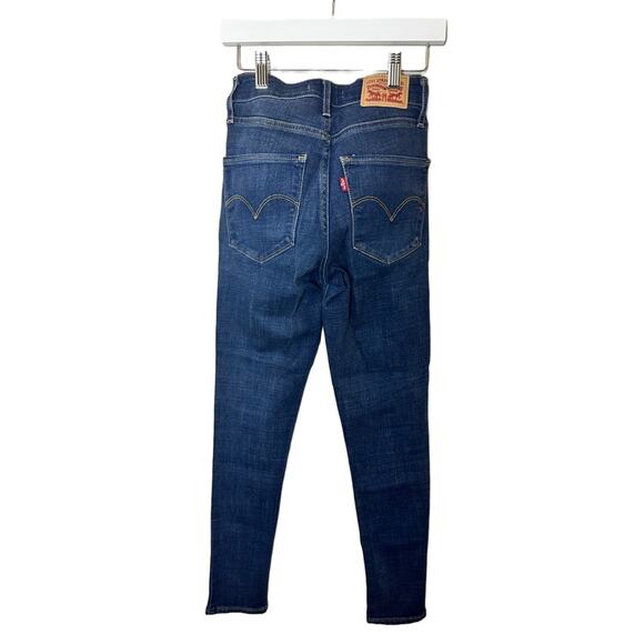 Levi’s 721 High Rise Dark Wash Skinny Jean Size 24 - Picture 2 of 7